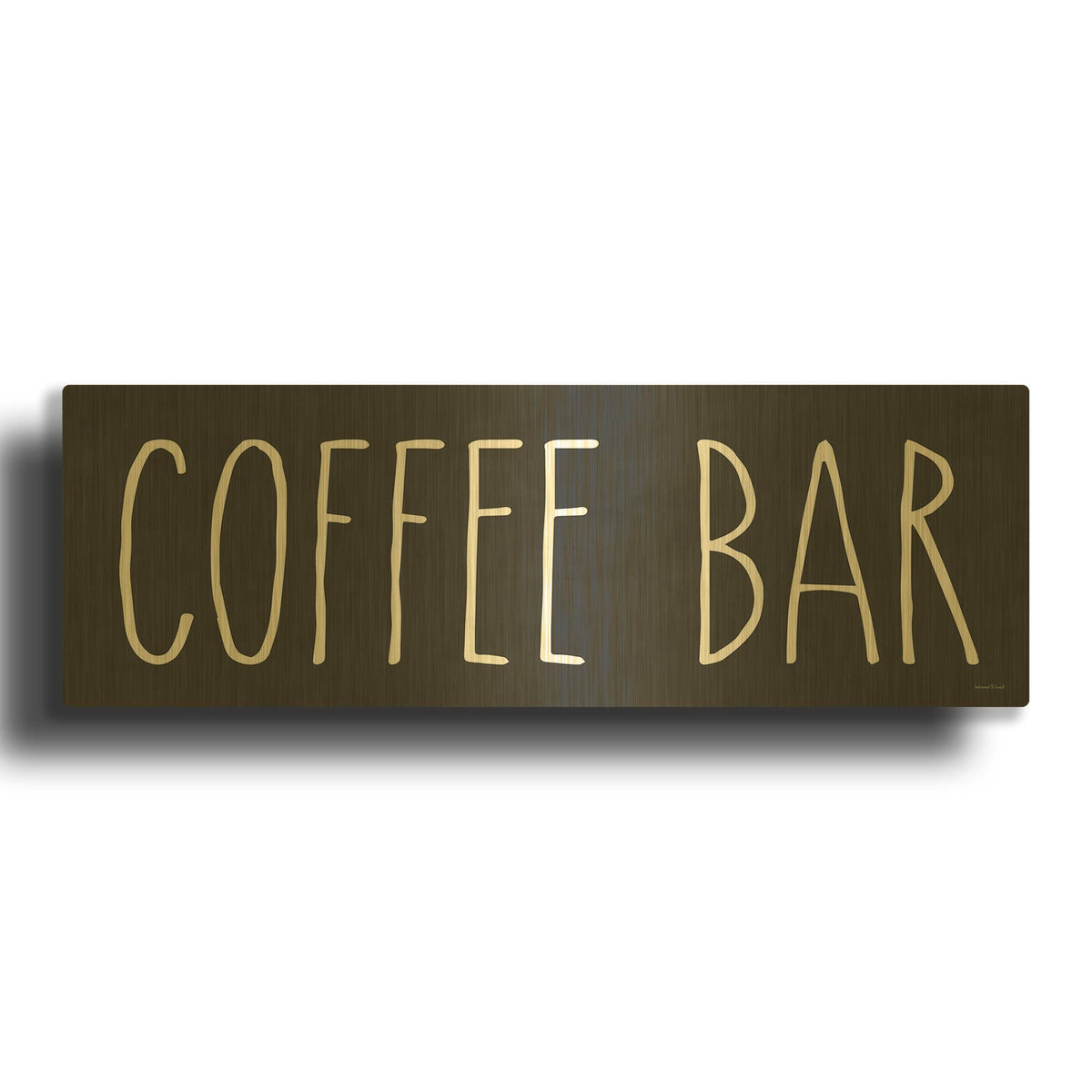 'COFFEE BAR' By Lettered Gold Metal Wall Art