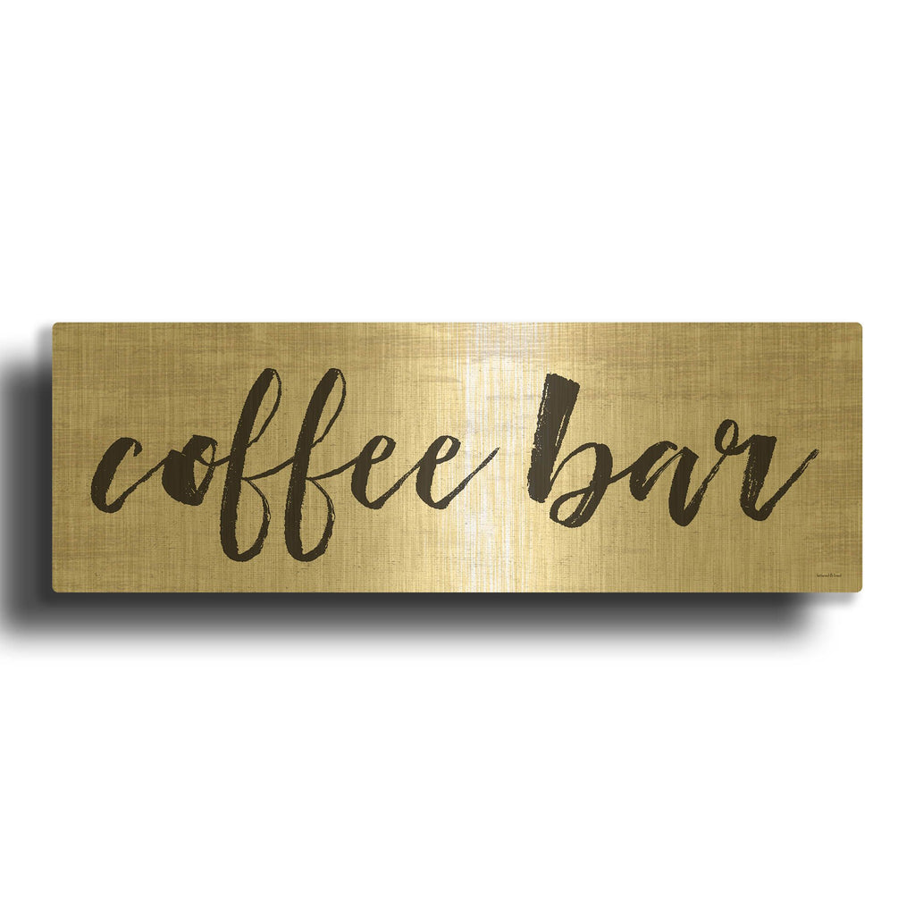 'Coffee Bar on White' By Lettered Gold Metal Wall Art
