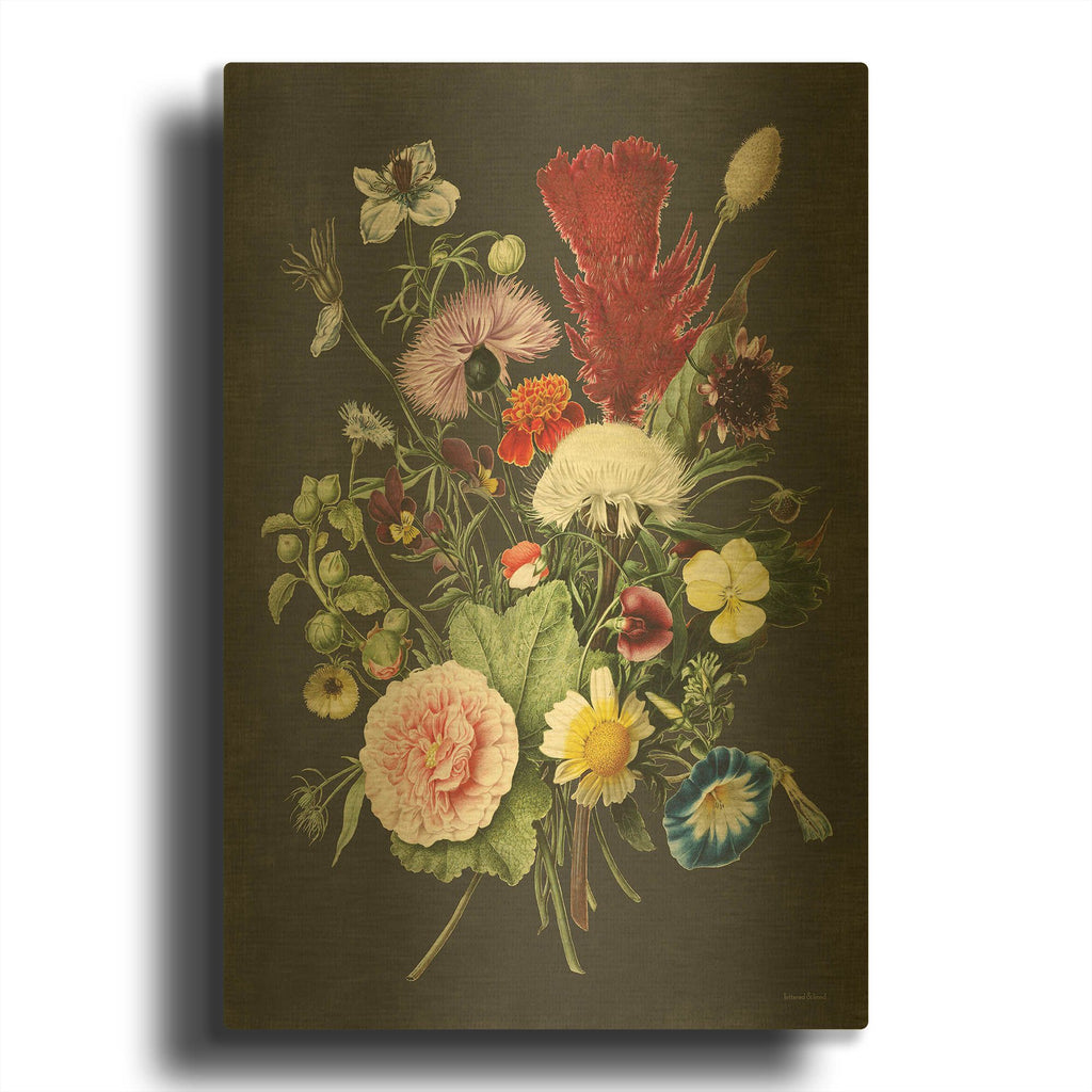 'Vintage Bouquet' By Lettered Gold Metal Wall Art