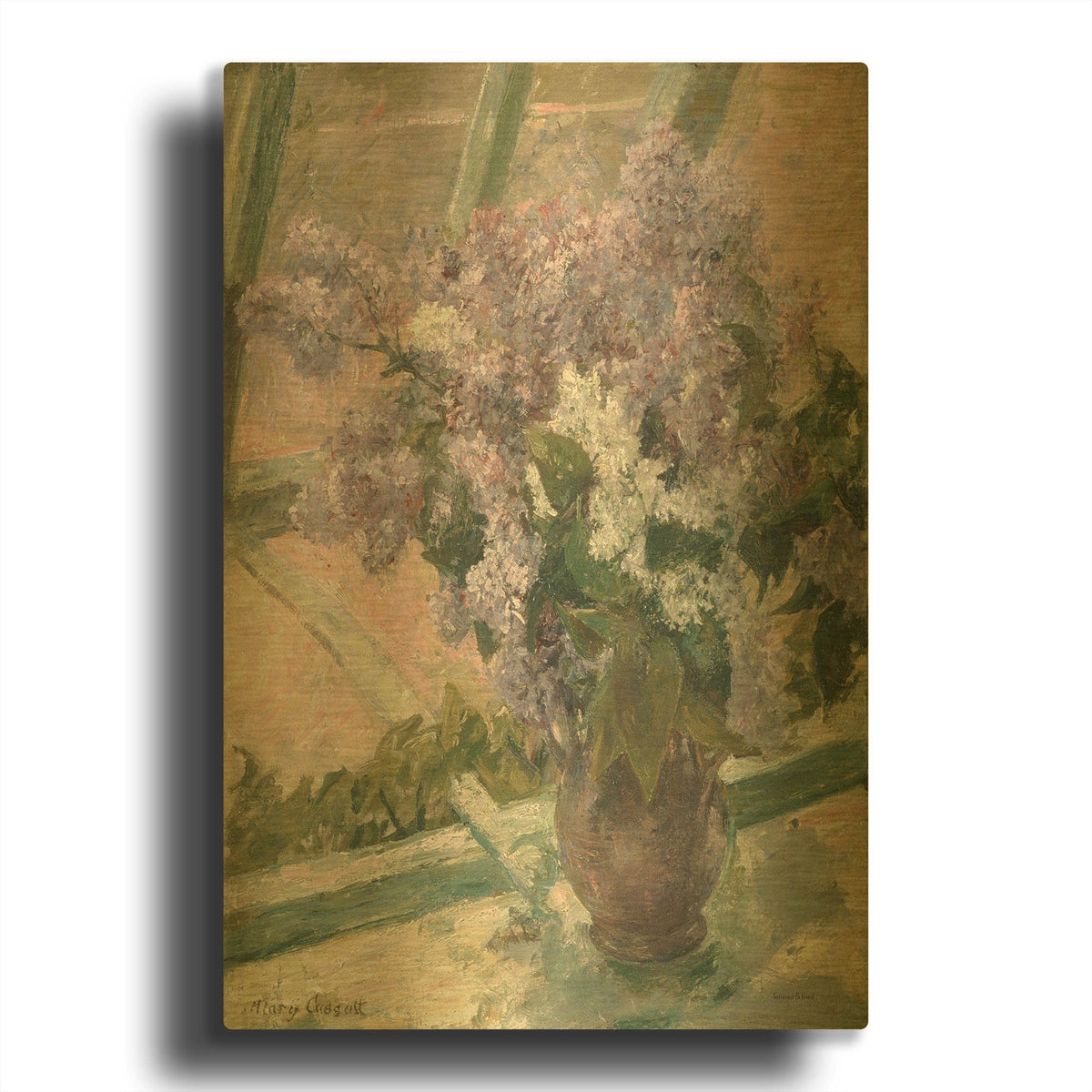 'Lilacs in the Light' By Lettered Gold Metal Wall Art
