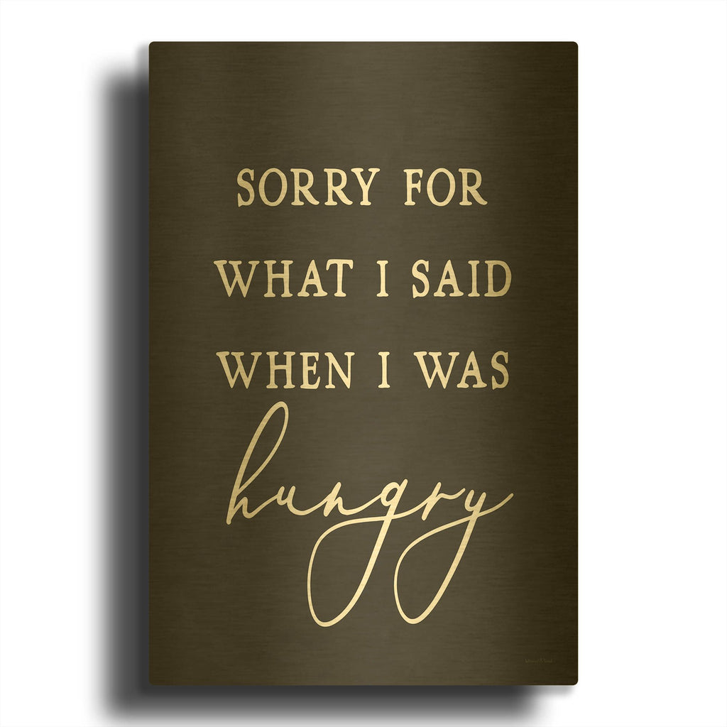 'I Was Hungry' By Lettered Gold Metal Wall Art