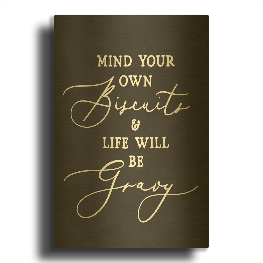 'Biscuits & Gravy' By Lettered Gold Metal Wall Art
