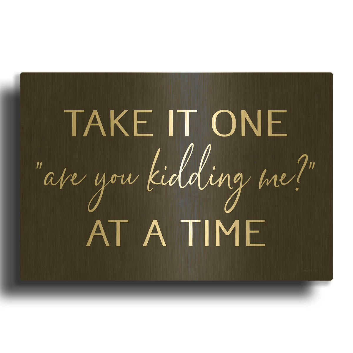 'Are You Kidding Me' By Lettered Gold Metal Wall Art