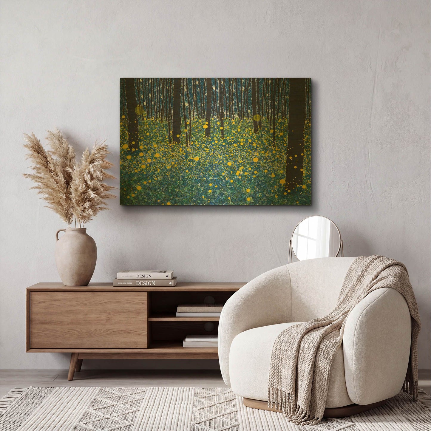 'Luminous Landscape' By DB Waterman Gold Metal Wall Art