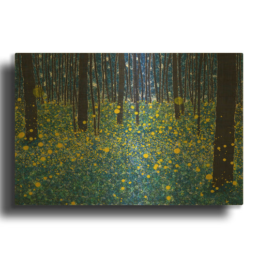 'Luminous Landscape' By DB Waterman Gold Metal Wall Art