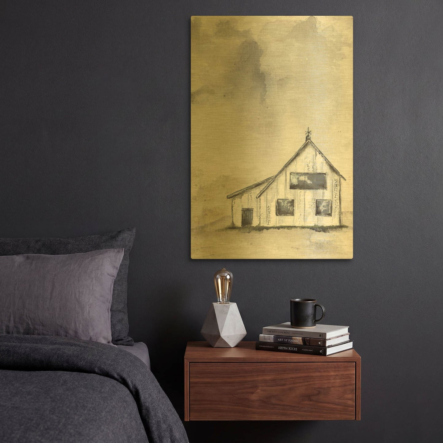 'Haven Mini Prairie' By Julie Norkus Gold Metal Wall Art