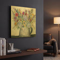 'Hydrangeas in Pitcher' By Roey Ebert Gold Metal Wall Art