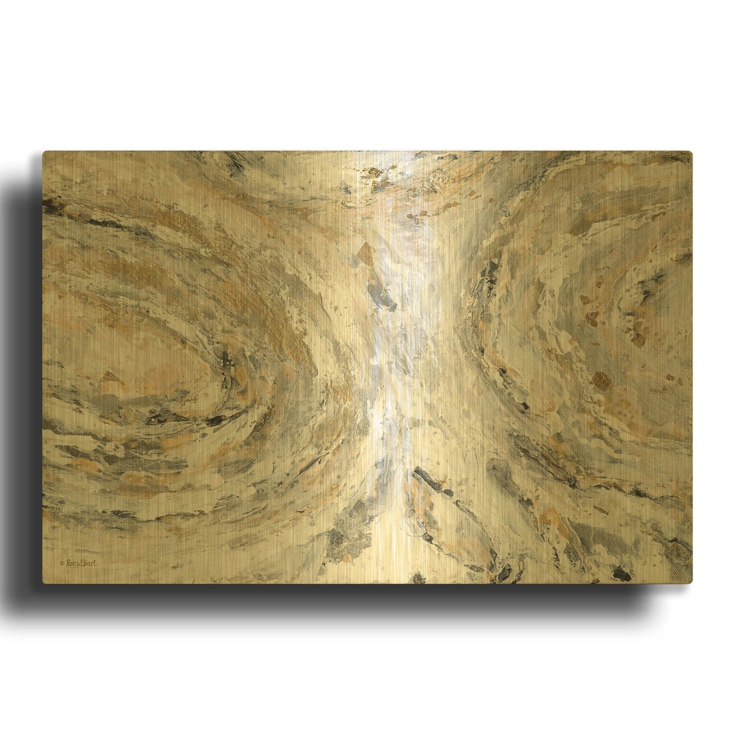 'Around & Around' By Roey Ebert Gold Metal Wall Art