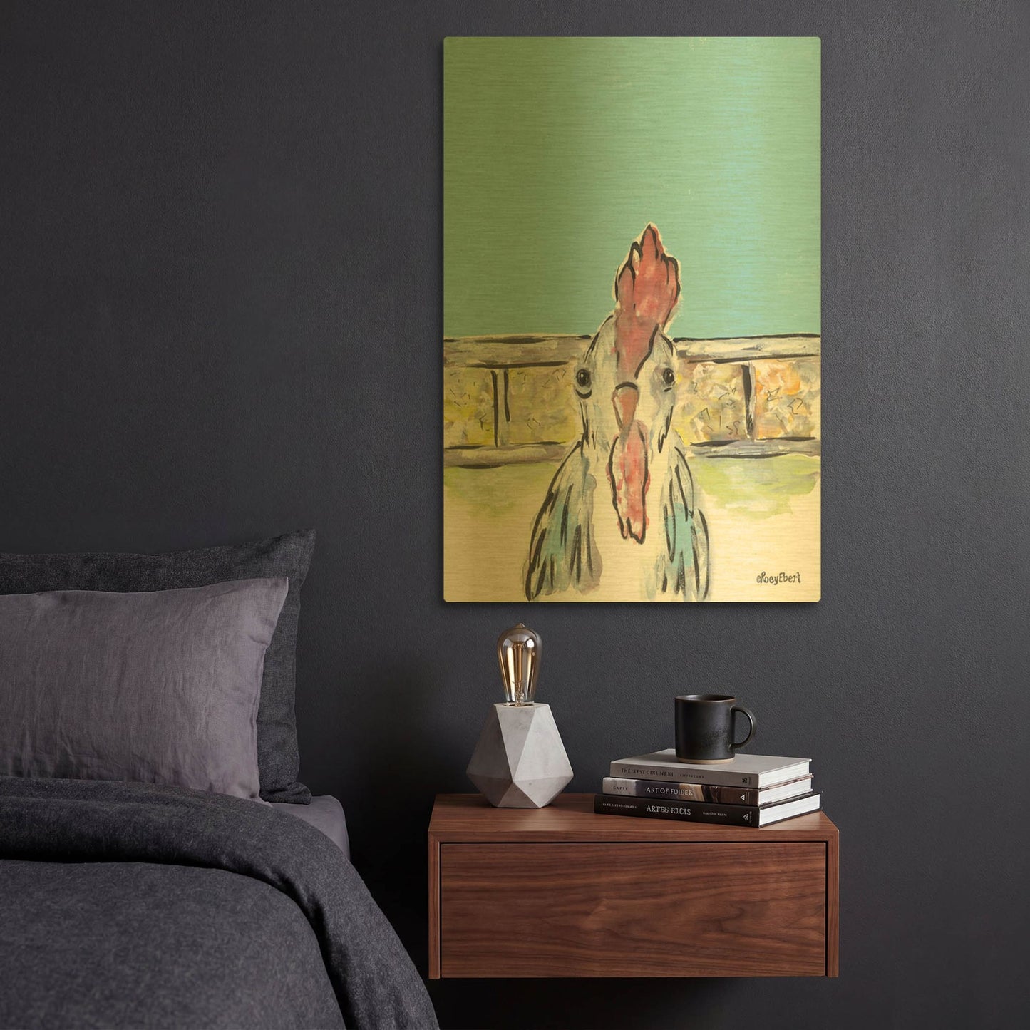 'Cluck Cluck' By Roey Ebert Gold Metal Wall Art