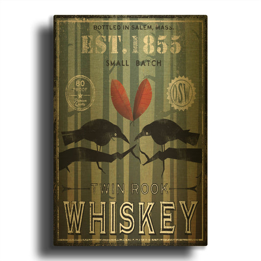 'Old Salt Whiskey Love Birds' By Ryan Fowler Gold Metal Wall Art