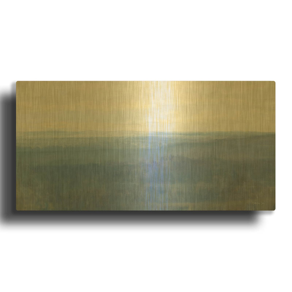 'Misty Overlook' By Stellar Design Studio Gold Metal Wall Art