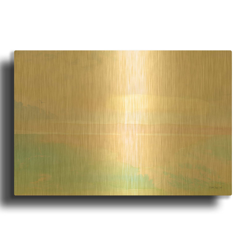 'Peaceful Shore 2' By Stellar Design Studio Gold Metal Wall Art