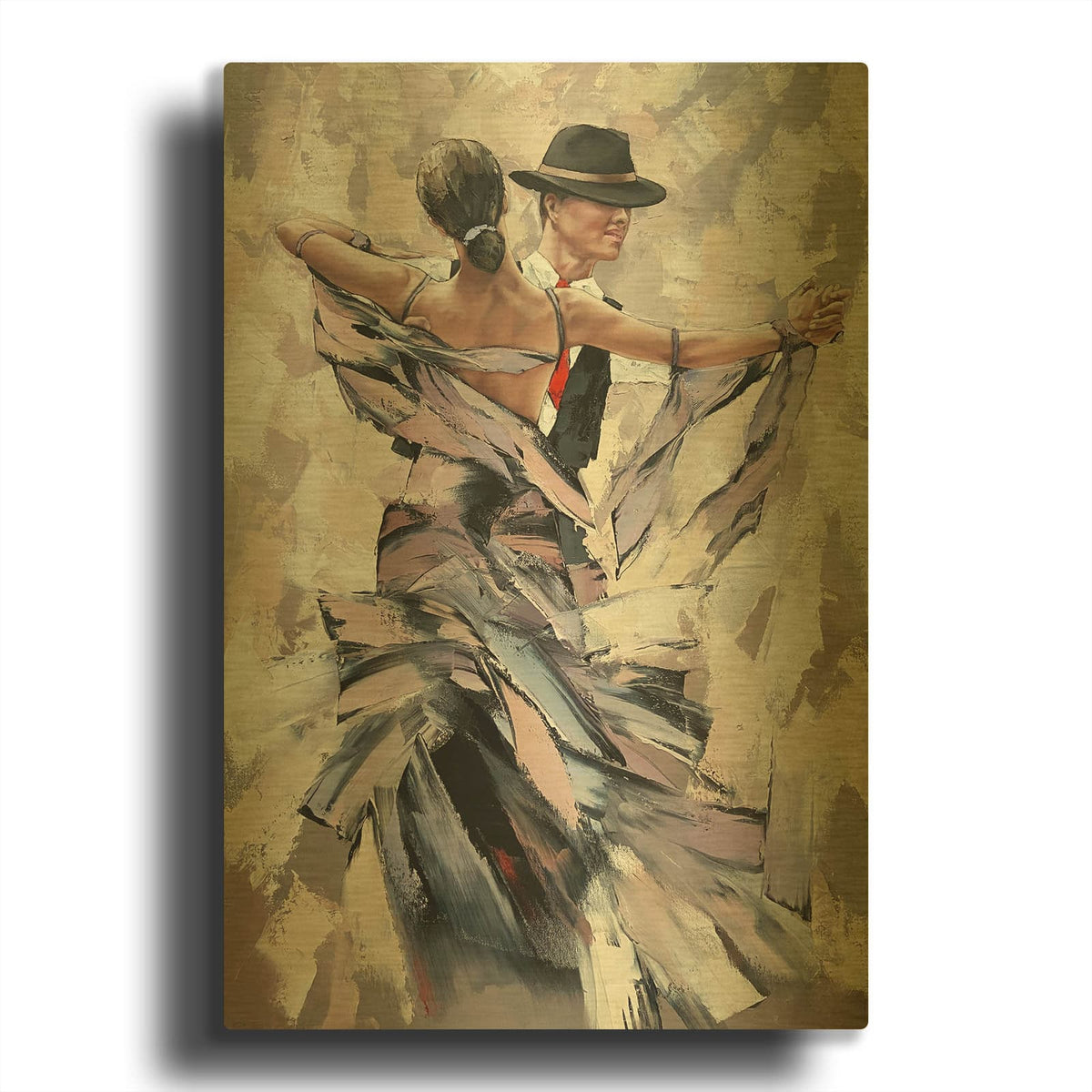 'Tango Number Two' By Alexander Gunin Gold Metal Wall Art