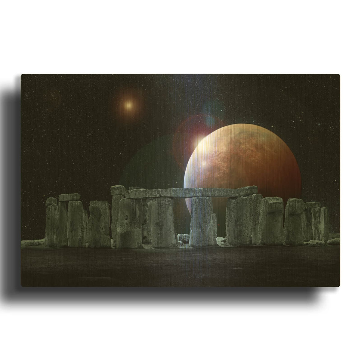 'Stonehenge Aligned' By Luxe Gold Metal Wall Art