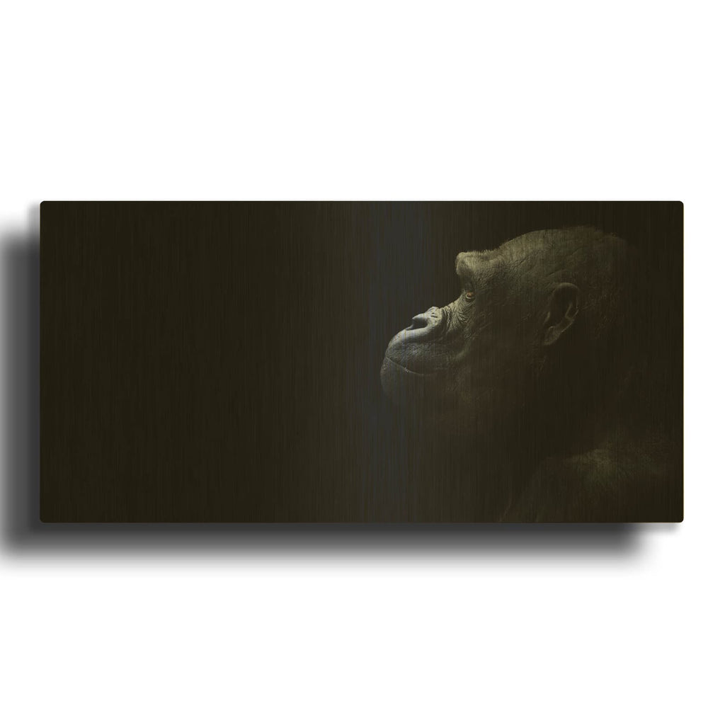 'Thinking Of Bored Apes' By Luxe Gold Metal Wall Art