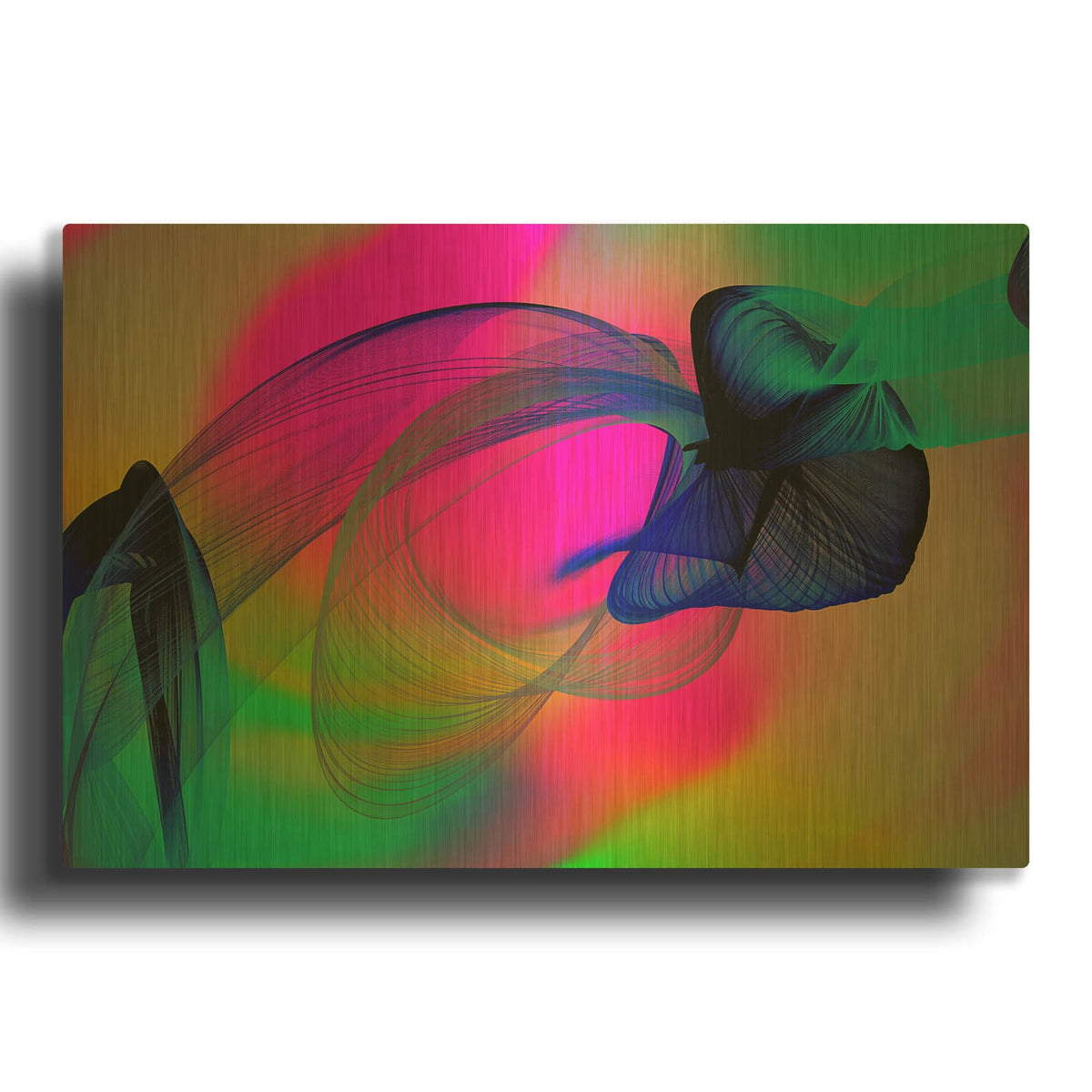 'Color In The Lines 22' By Irena Orlov Gold Metal Wall Art