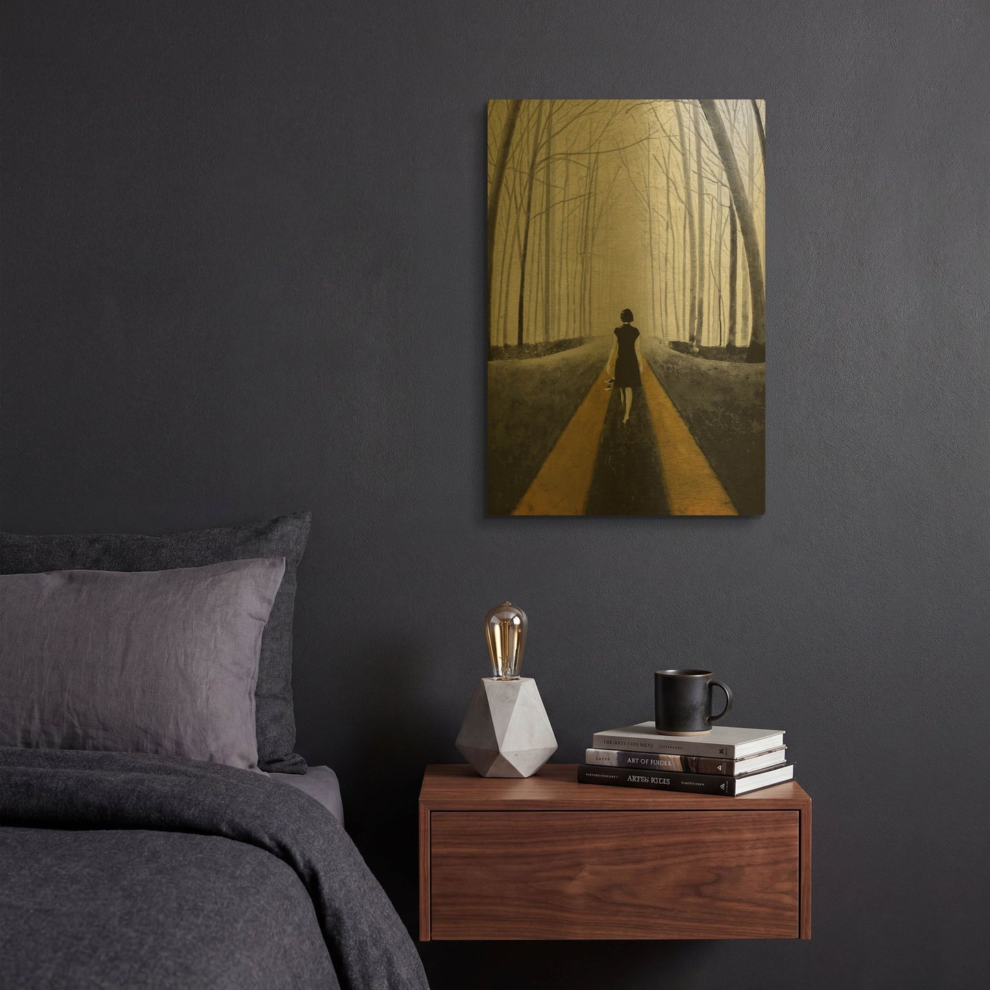 'Into The Blue' By DB Waterman Gold Metal Wall Art