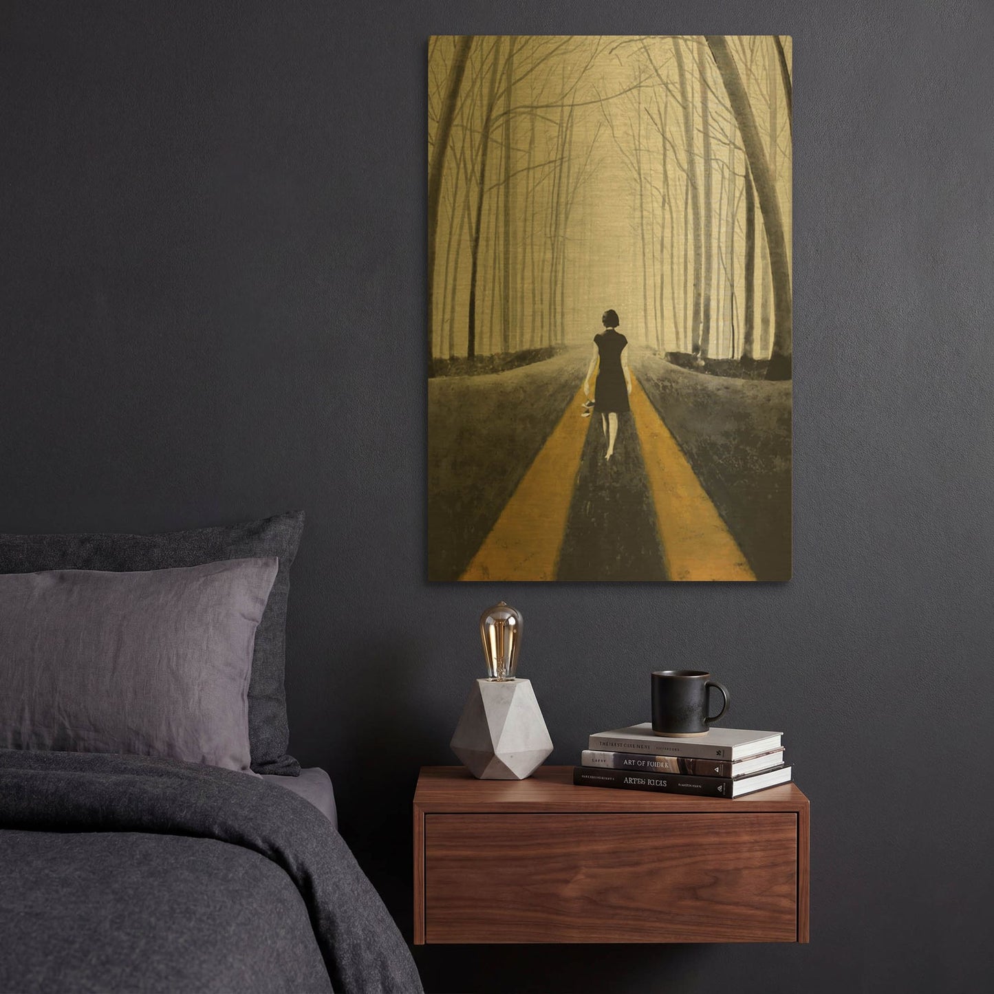 'Into The Blue' By DB Waterman Gold Metal Wall Art
