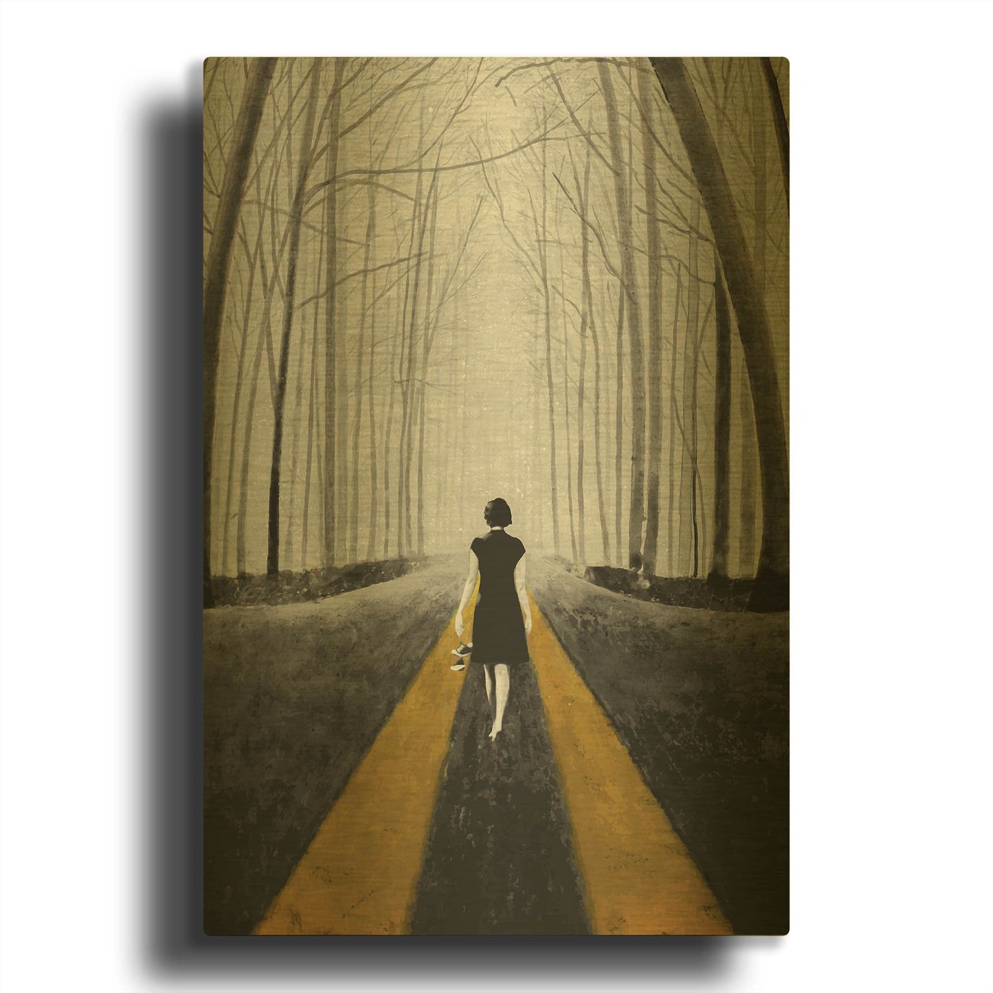 'Into The Blue' By DB Waterman Gold Metal Wall Art