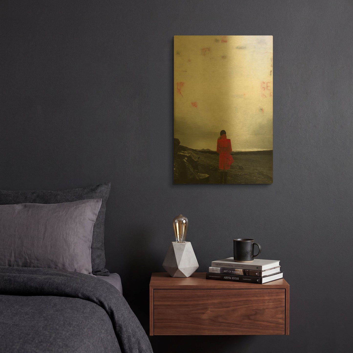 'Road To Newhere Landscape' By DB Waterman Gold Metal Wall Art