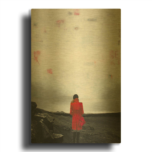 'Road To Newhere Landscape' By DB Waterman Gold Metal Wall Art