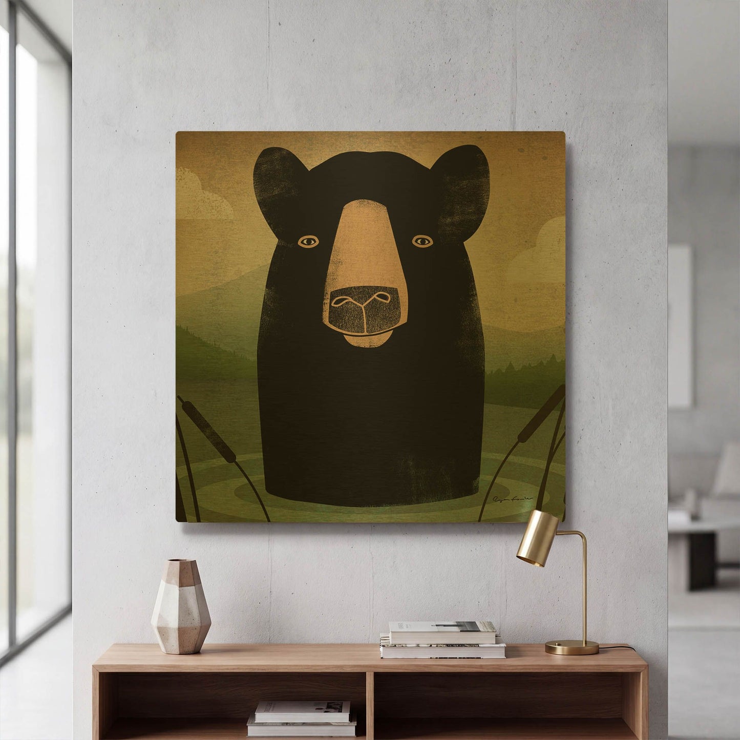 'Skinny Dip Crop' By Ryan Fowler Gold Metal Wall Art