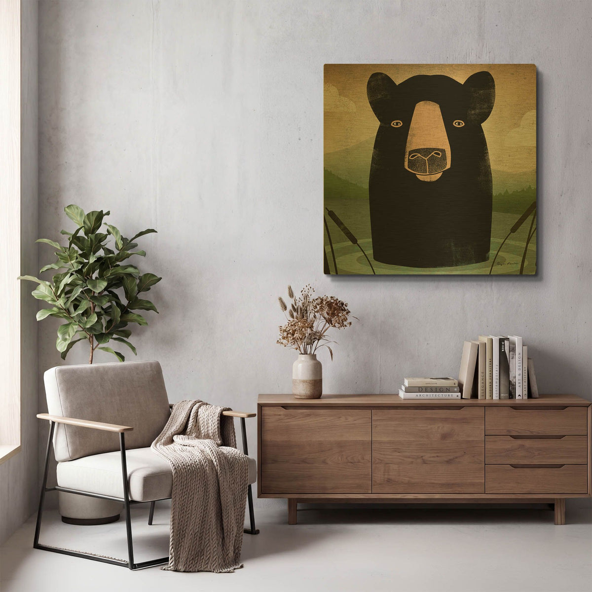 'Skinny Dip Crop' By Ryan Fowler Gold Metal Wall Art