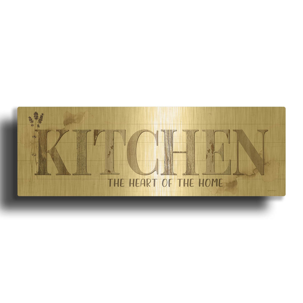 'Kitchen the Heart of the Home' By Susie Boyer Gold Metal Wall Art