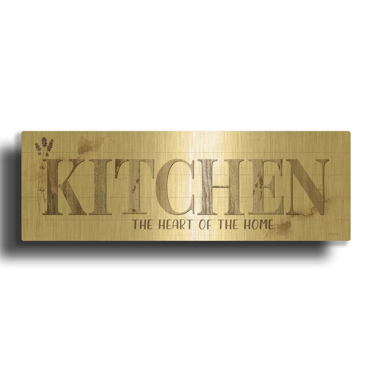 'Kitchen the Heart of the Home' By Susie Boyer Gold Metal Wall Art