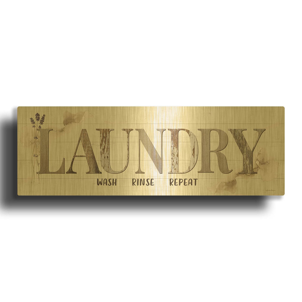 'Laundry' By Susie Boyer Gold Metal Wall Art