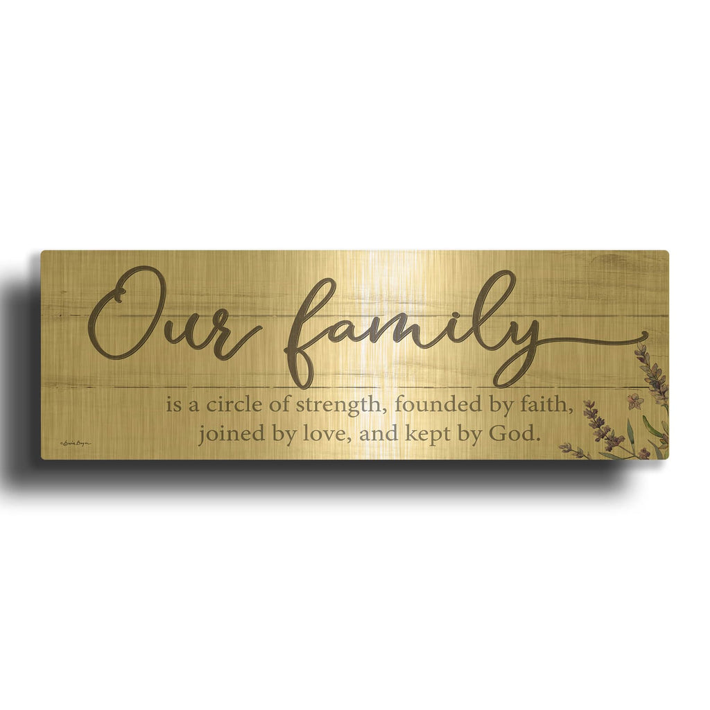 'Our Family' By Susie Boyer Gold Metal Wall Art