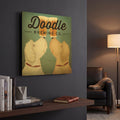 'Doodle Beer Double' By Ryan Fowler Gold Metal Wall Art