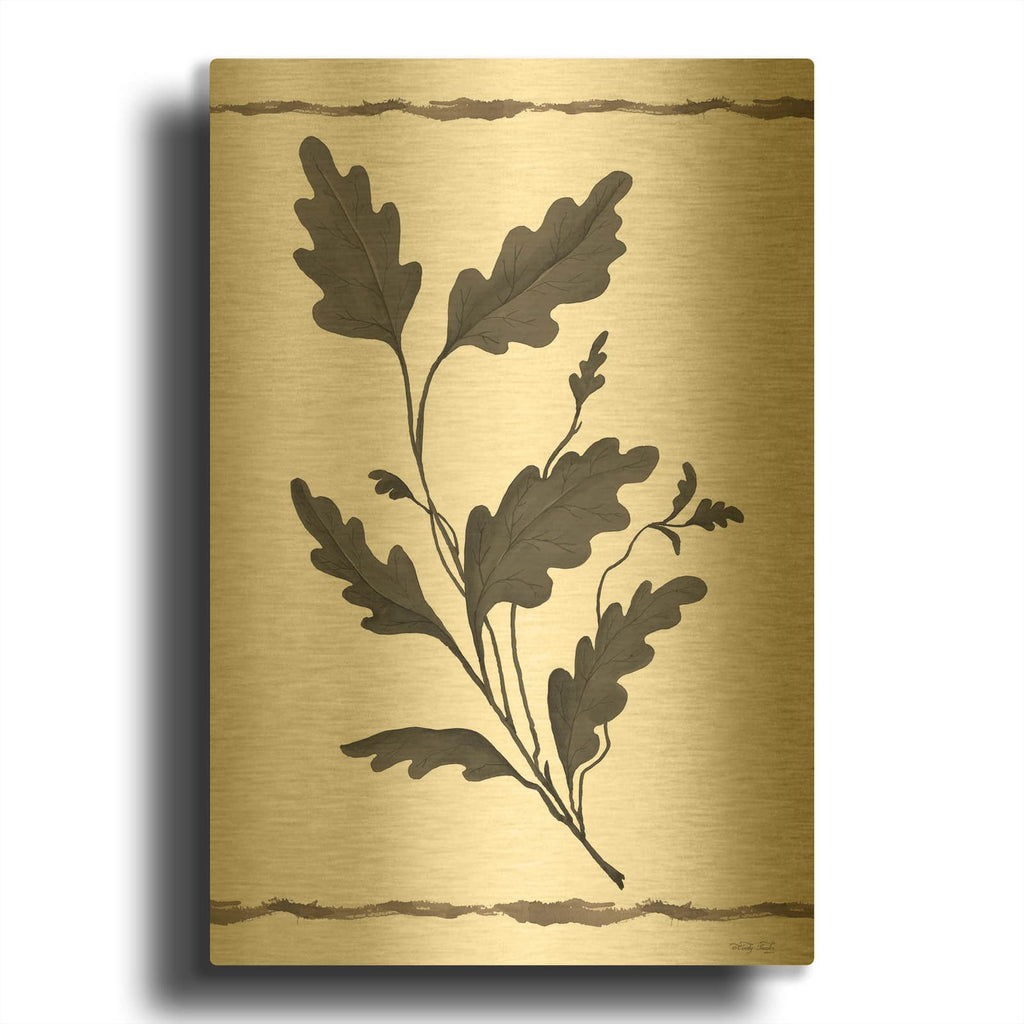 'Leaf Collection IV' By Cindy Jacobs Gold Metal Wall Art