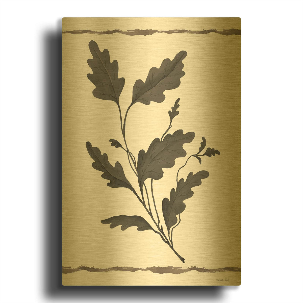 'Leaf Collection IV' By Cindy Jacobs Gold Metal Wall Art