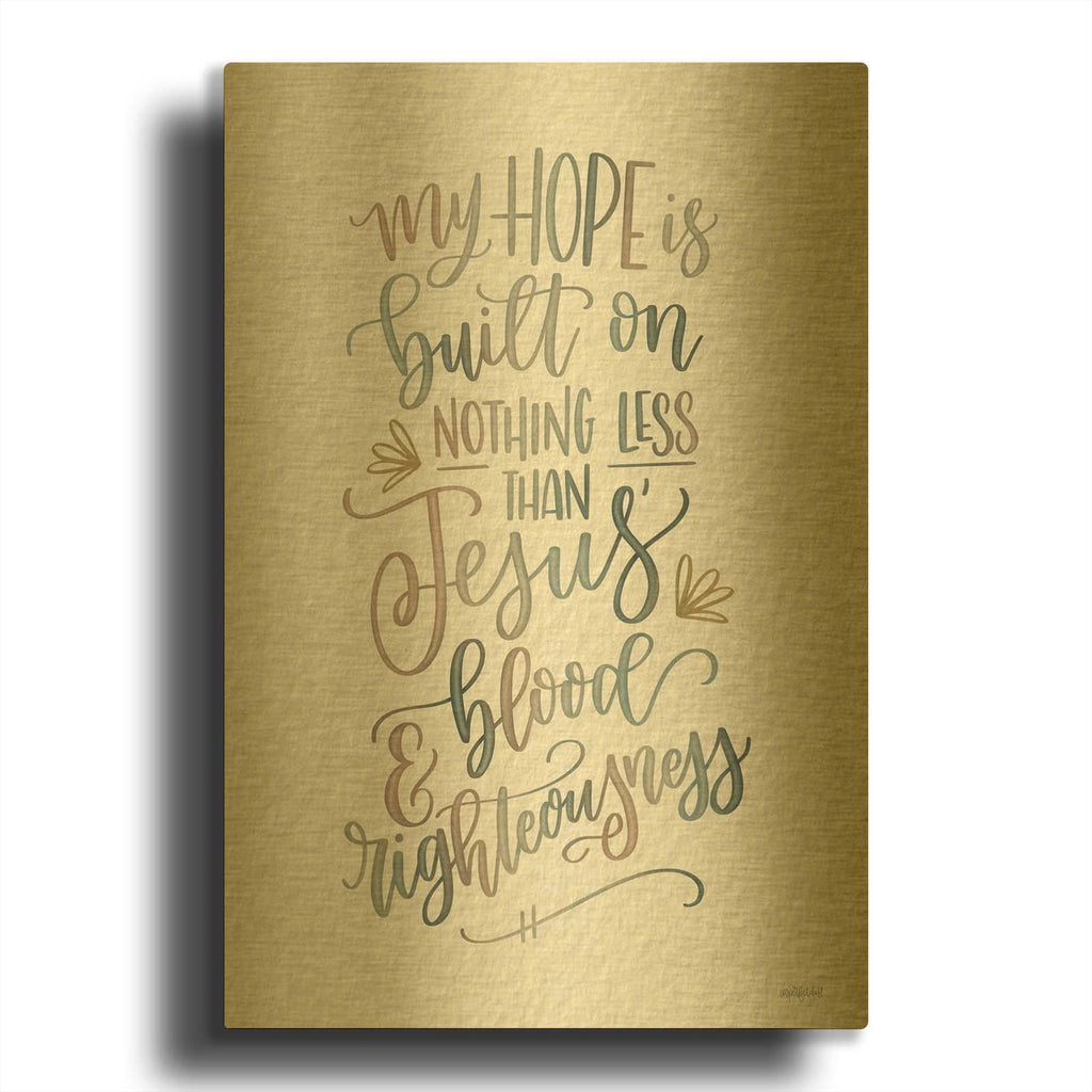 'My Hope' By Imperfect Dust Gold Metal Wall Art