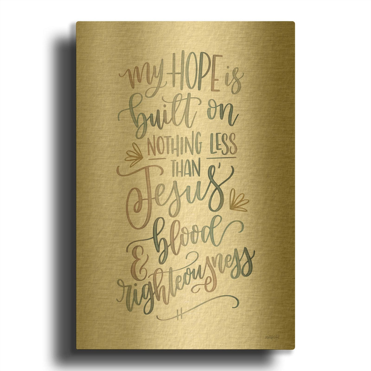 'My Hope' By Imperfect Dust Gold Metal Wall Art