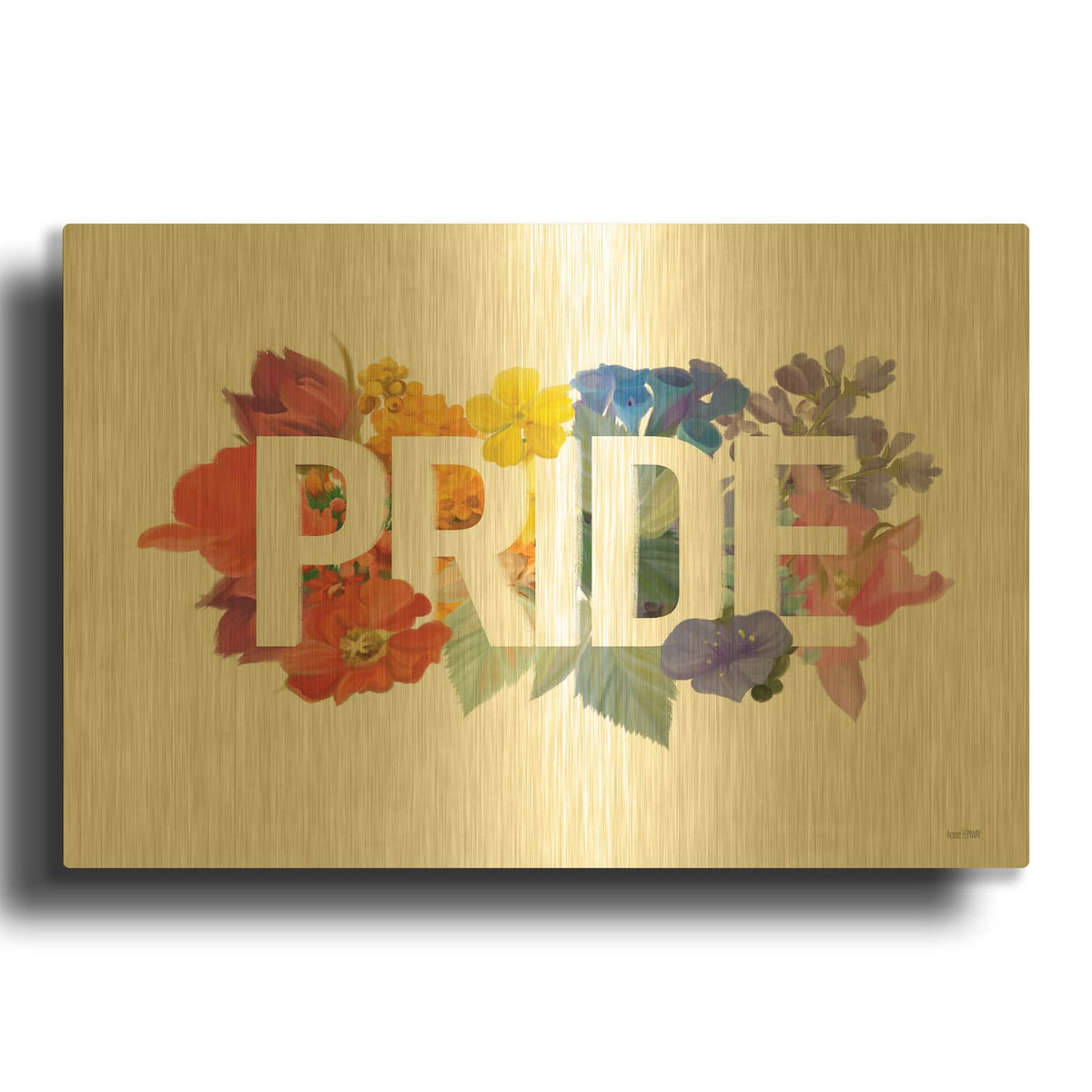 'Rainbow Pride' By House Fenway Gold Metal Wall Art