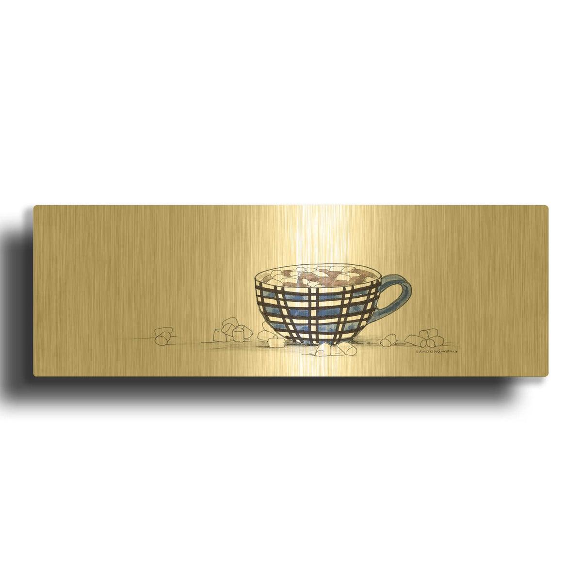 'Hot Cocoa' By Kamdon Kreations Gold Metal Wall Art