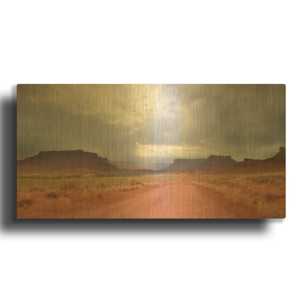 'Colorado Country Roads' By Lori Deiter Gold Metal Wall Art
