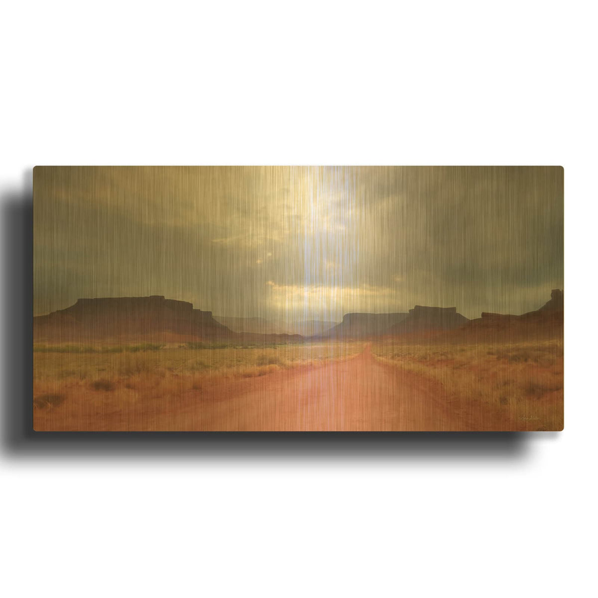 'Colorado Country Roads' By Lori Deiter Gold Metal Wall Art
