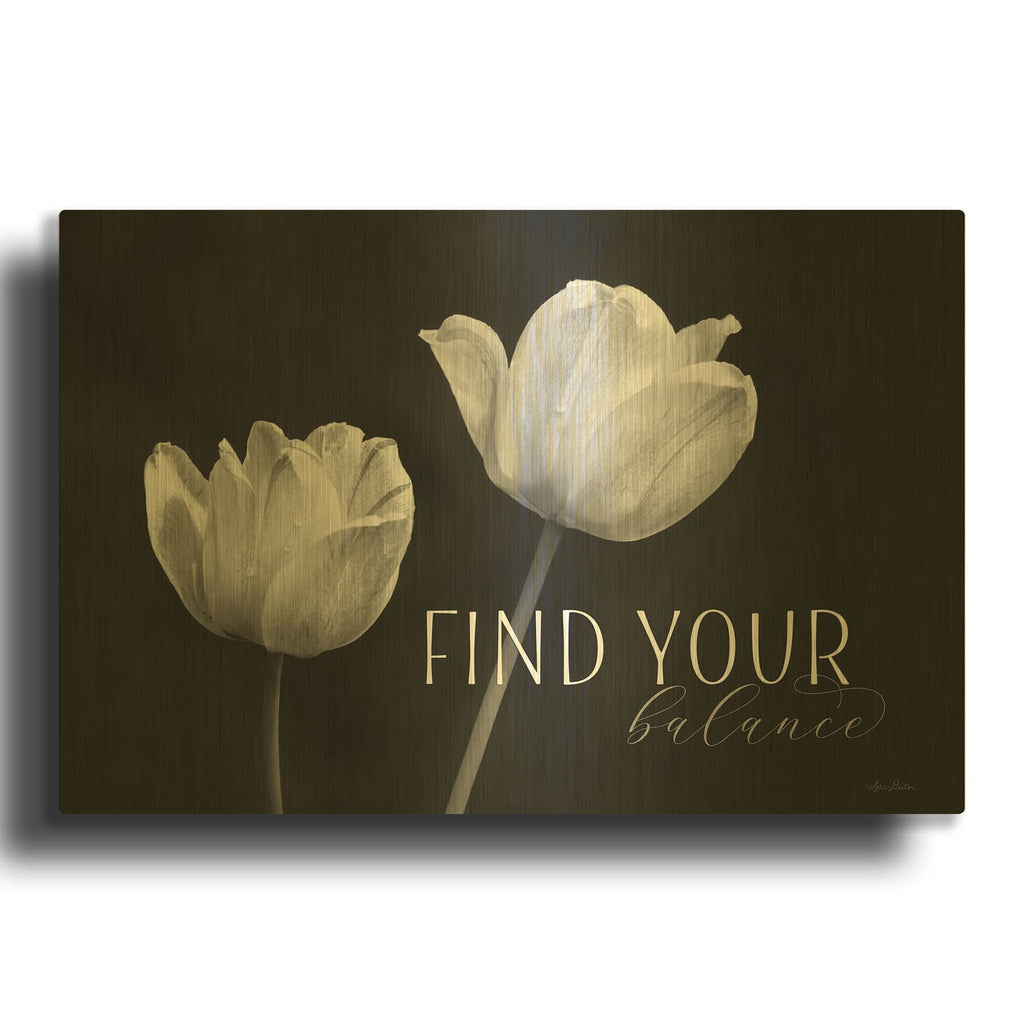 'Find Your Balance' By Lori Deiter Gold Metal Wall Art