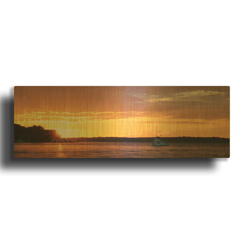 'Drifting' By Lori Deiter Gold Metal Wall Art