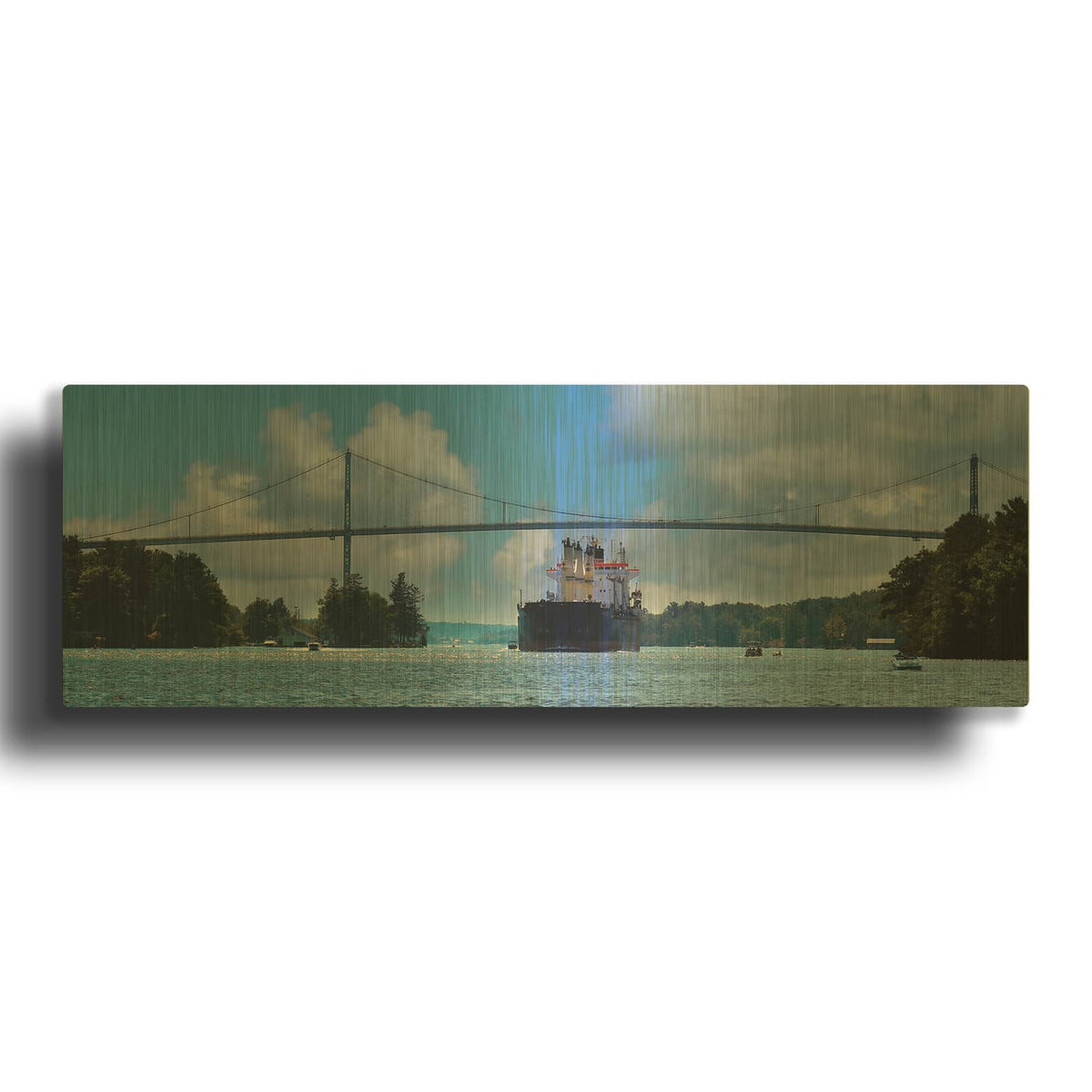 'Rolling on the River' By Lori Deiter Gold Metal Wall Art