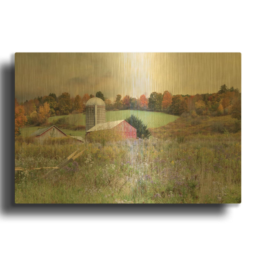 'Autumn Drive' By Lori Deiter Gold Metal Wall Art
