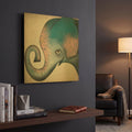 'Elephant Wow II' By Ryan Fowler Gold Metal Wall Art