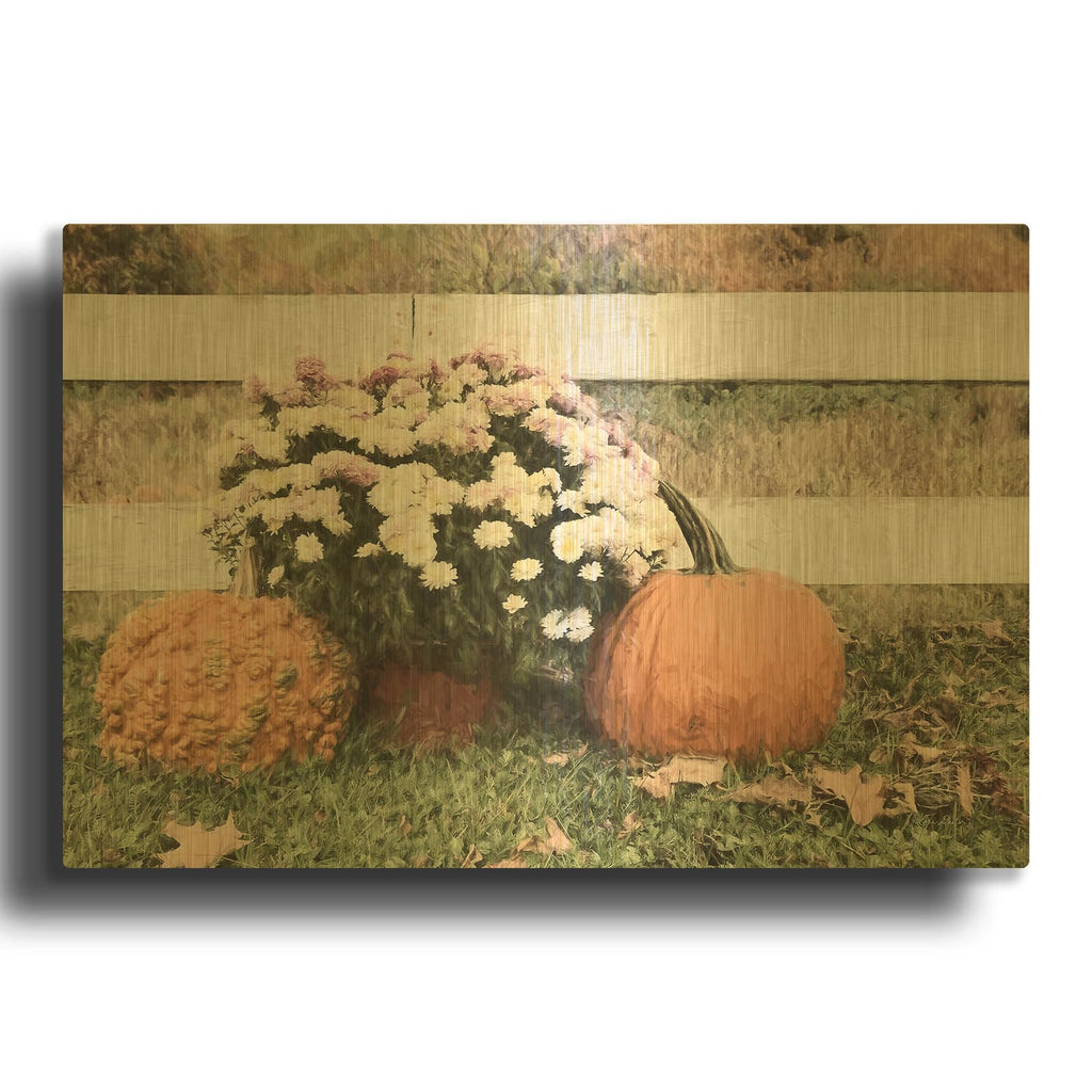 'Fall Display II' By Lori Deiter Gold Metal Wall Art