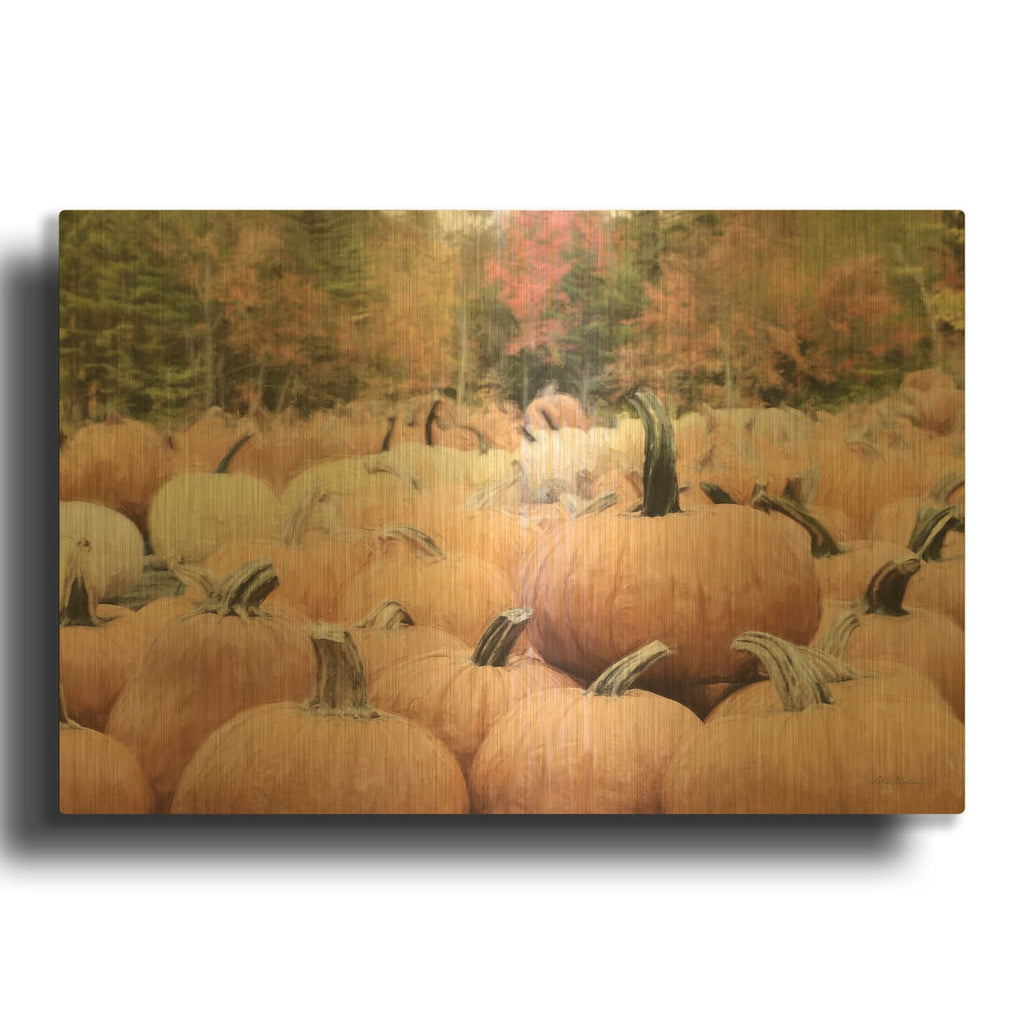 'The Perfect Pumpkin' By Lori Deiter Gold Metal Wall Art