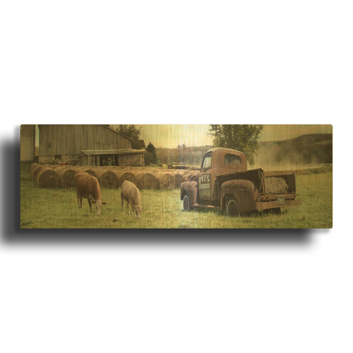 'Tioga County Farmland' By Lori Deiter Gold Metal Wall Art