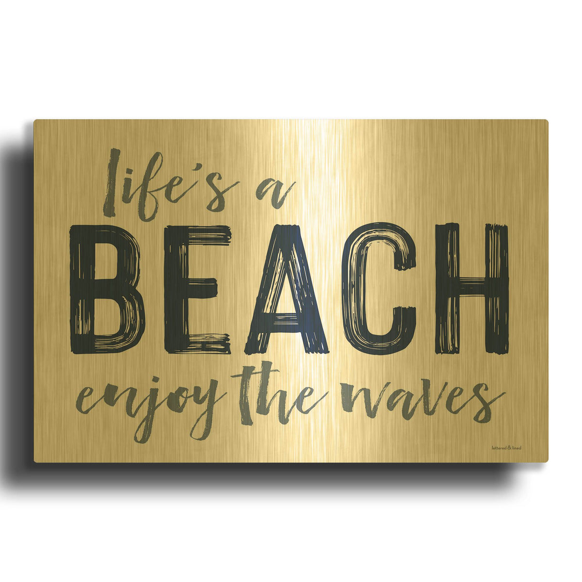 'Life' By Lettered Gold Metal Wall Art
