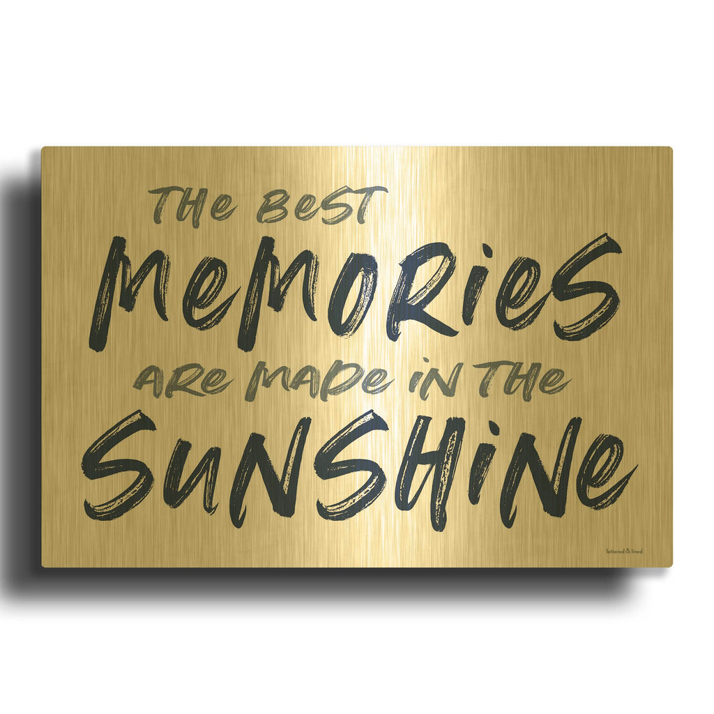 'The Best Memories' By Lettered Gold Metal Wall Art